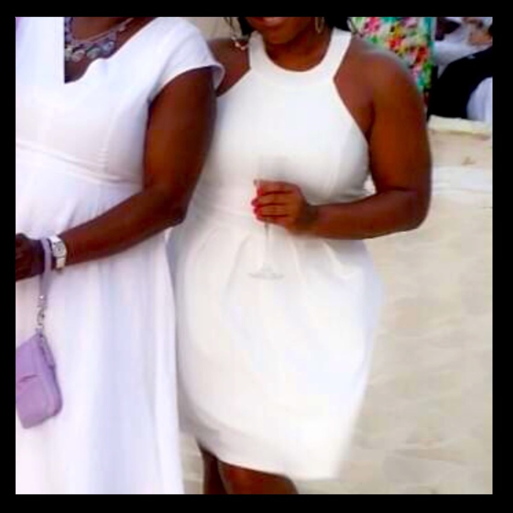 All White wedding guest summer dress